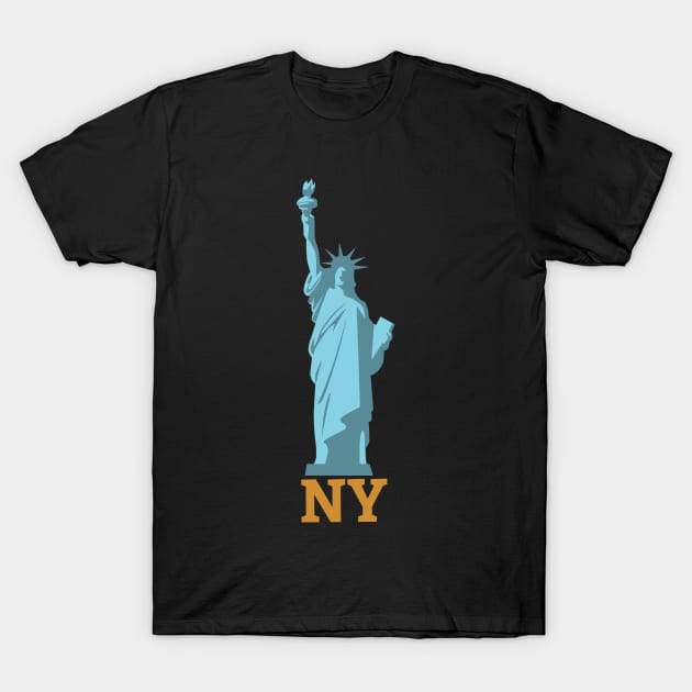 Statue of Liberty from New York (NY) - Travel T-Shirt by Ravensdesign